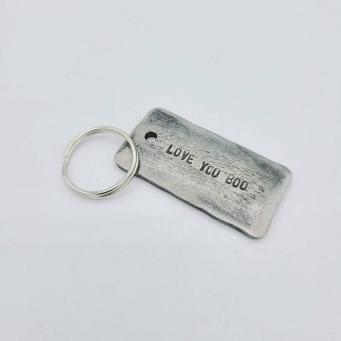 Iron Keychain Hand - Stamped Personalized Dog Tag