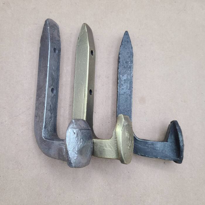 Railroad Spike Coat Hook Single Bend - Image 3